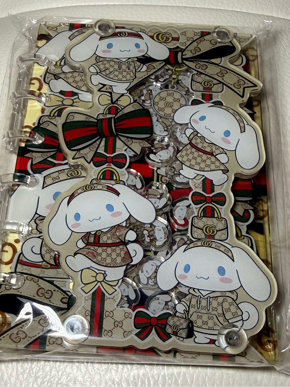 Cinnamoroll x Gucci Inspired Sticker Sheet - Beige, Red, Green